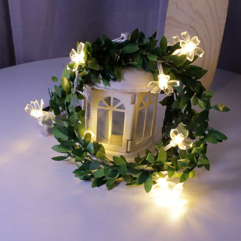 Decorative LED String Lights with Floral Design