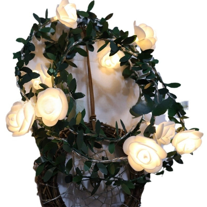 Decorative LED String Lights with Floral Design