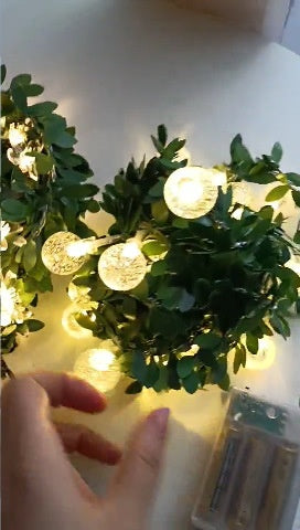 Decorative LED String Lights with Floral Design