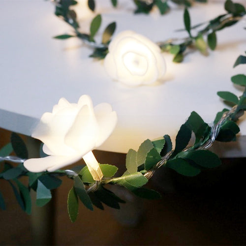 Decorative LED String Lights with Floral Design