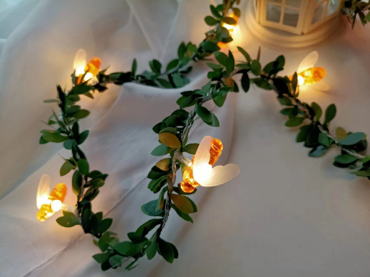 Decorative LED String Lights with Floral Design