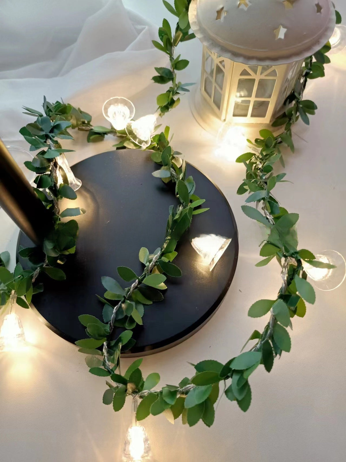 Decorative LED String Lights with Floral Design