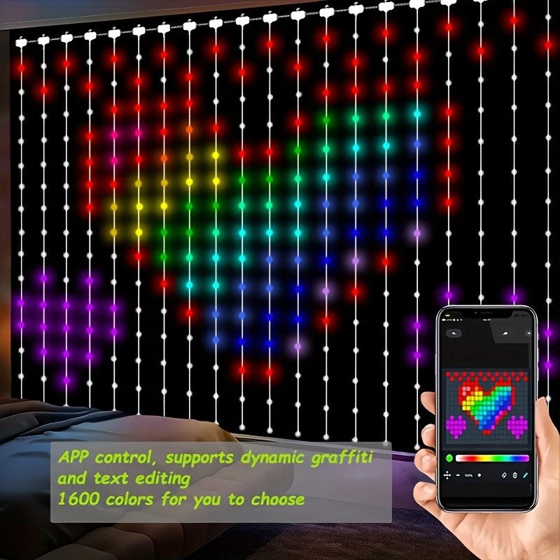 Programmable Bluetooth LED Curtain Lights