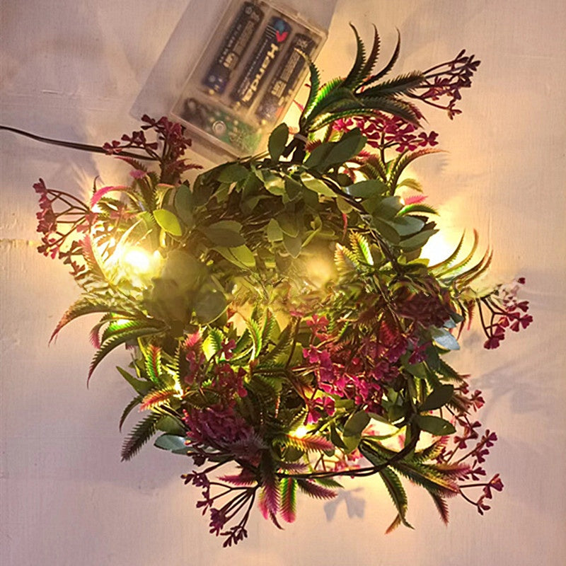 Decorative LED String Lights with Floral Design