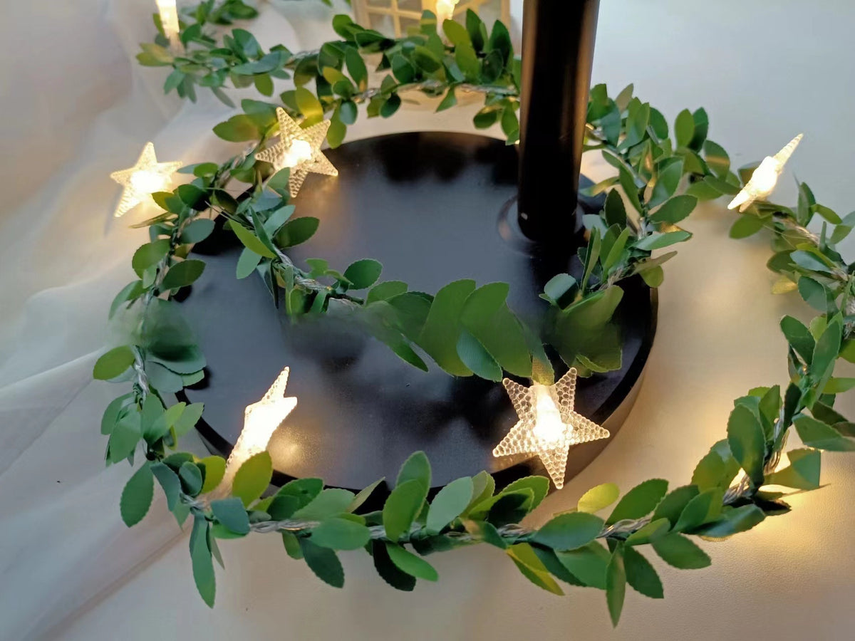 Decorative LED String Lights with Floral Design