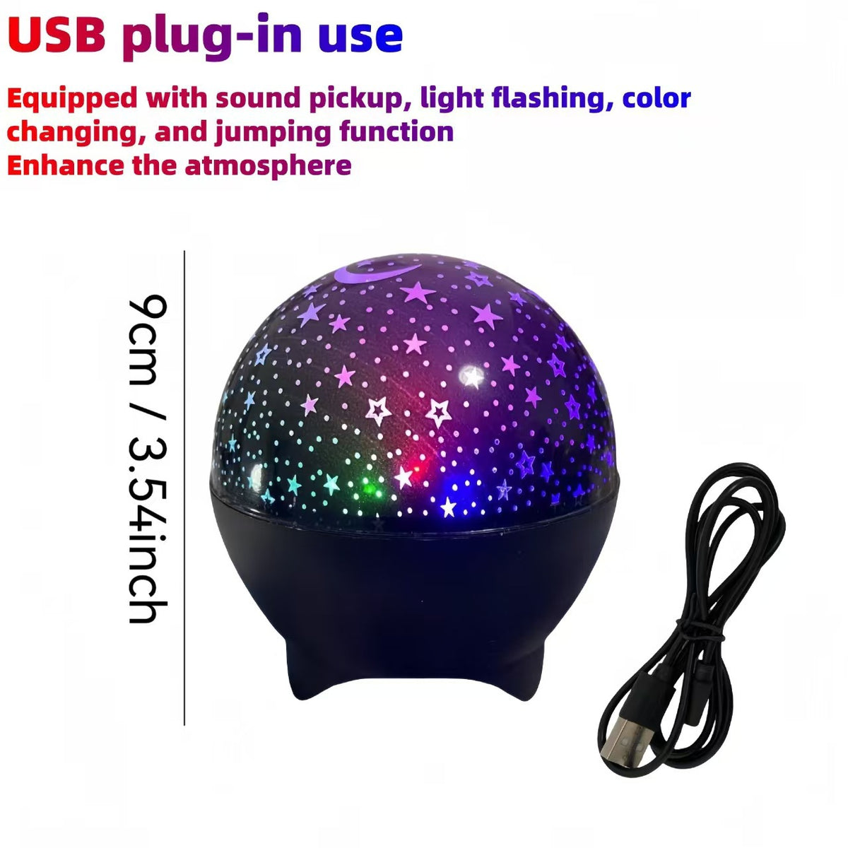 Creative Star Moon Night Light Projection Lamp