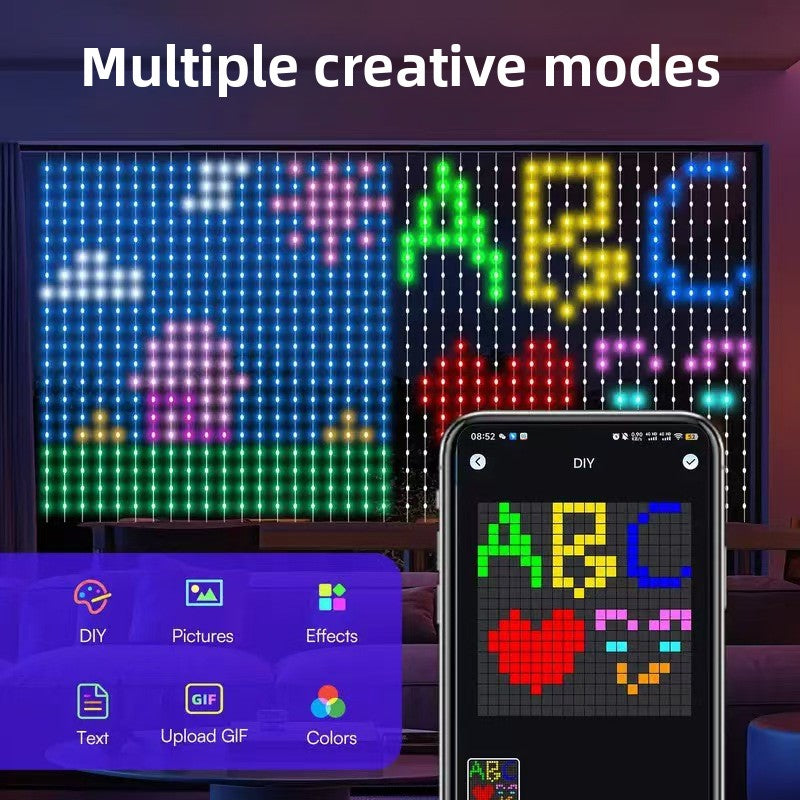 Programmable Bluetooth LED Curtain Lights
