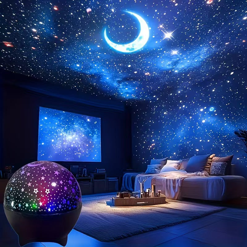 Creative Star Moon Night Light Projection Lamp