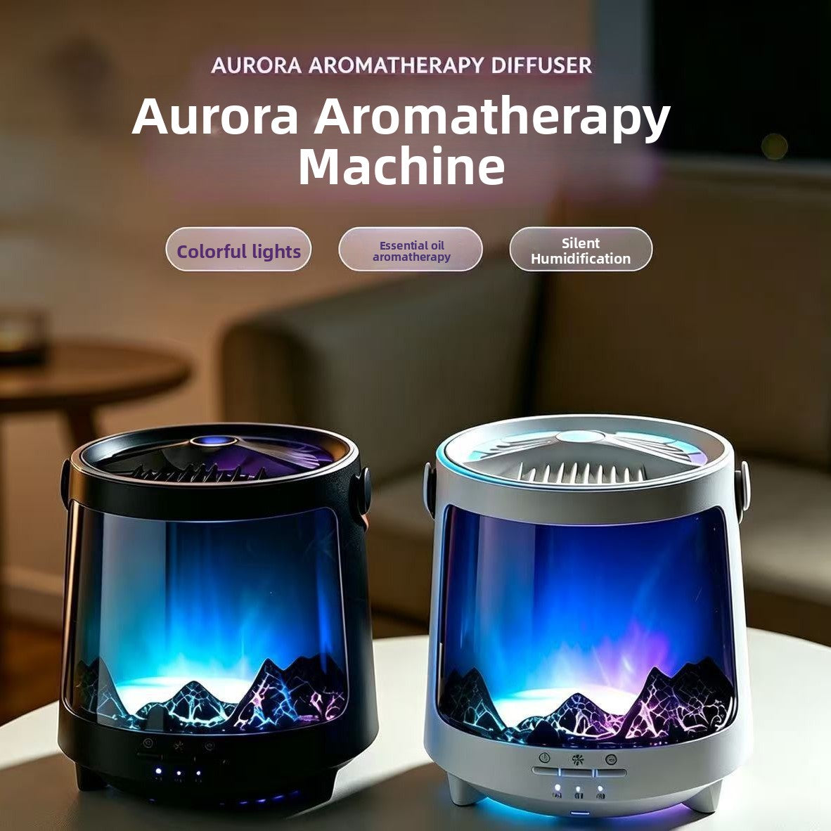 USB Ultrasonic Humidifier with 7-Color LED Lights